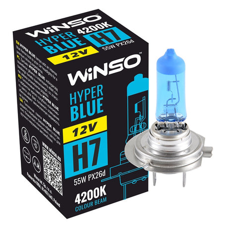 Bec Halogen Winso Hyper Blue H7 - 12V, 55W PX26d ● 4200K 712740