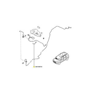 Furtun spalator parbriz Renault 6001548743