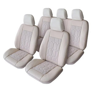 Set huse scaun exclusive leather si alcantara bej Umbrella 125797