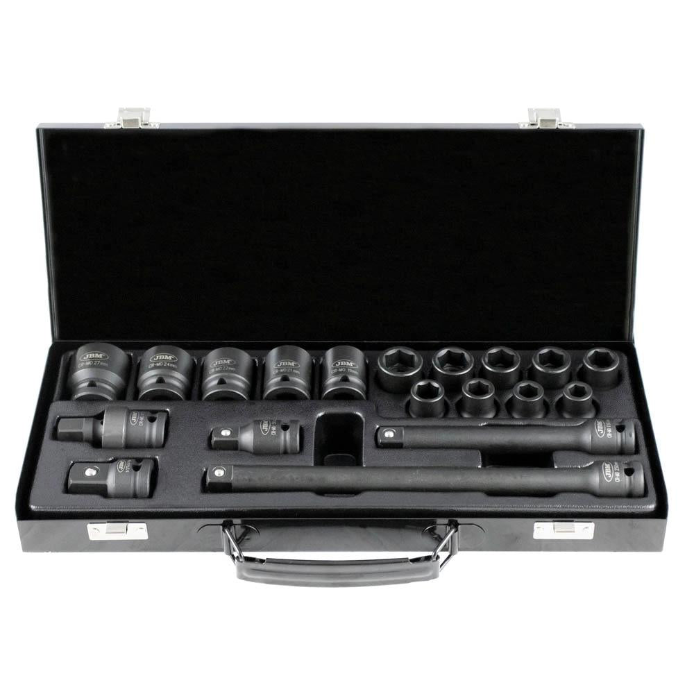 Set de 14 tubulare de impact scurte 1/2` Jbm 52345