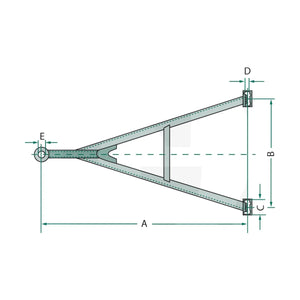 Schita dimensiuni Bara de remorcare GNZ 27 2200 x 1100 mm pentru HW 60 / HW 80 Bucsa elastica JOST 35740860000