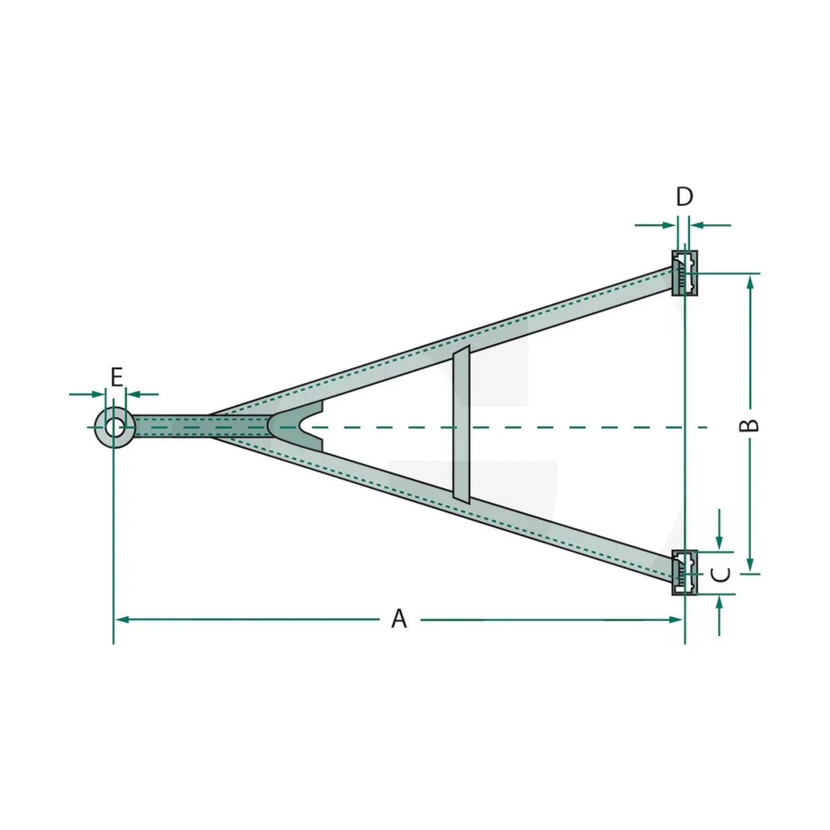 Schita dimensiuni Bara de tractiune GNZ 27 pentru remorca – 27 t DIN 74054 Bucsa alama JOST 35740860010