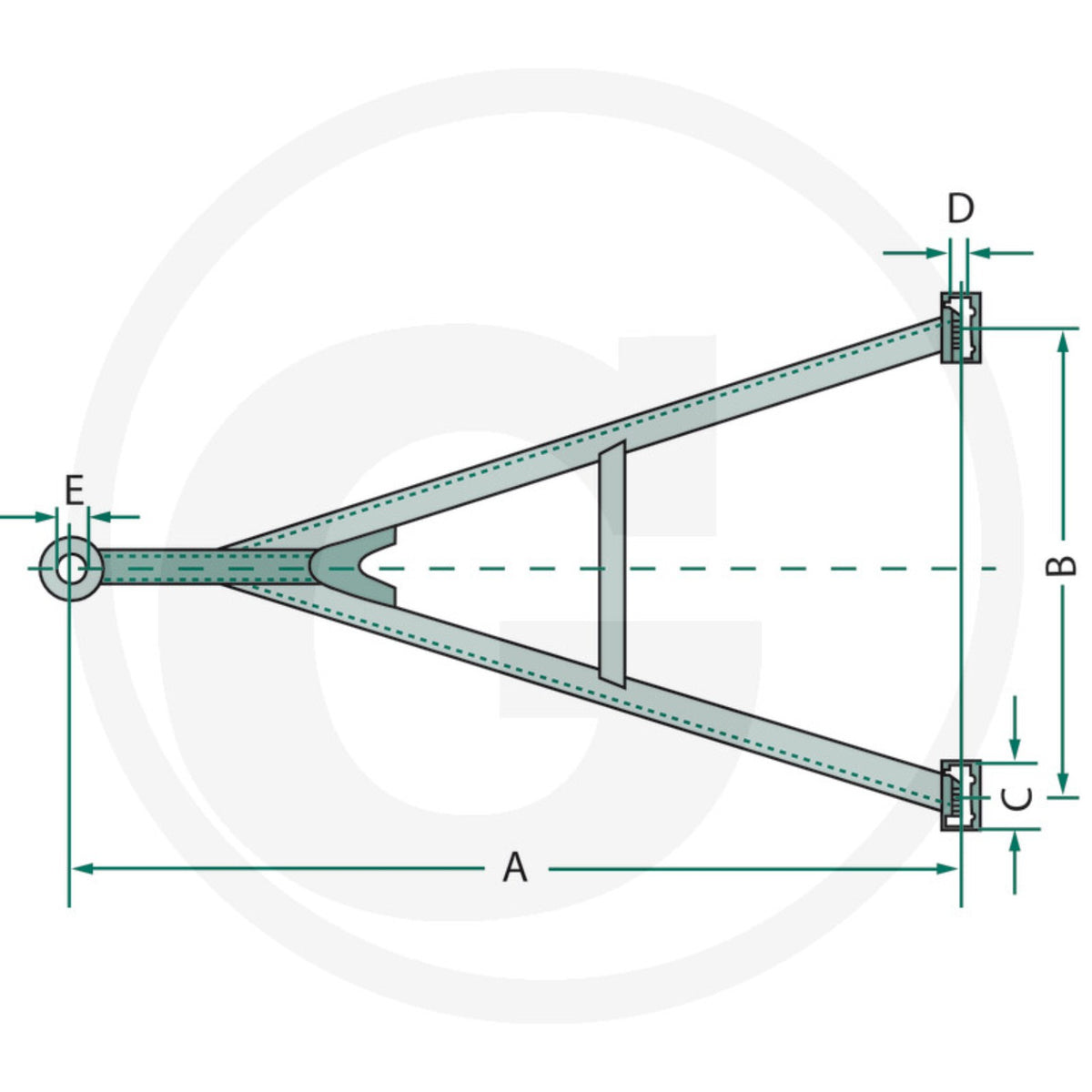 Schema dimensiuni bara de remorcare JOST GNZ 27 35740860000
