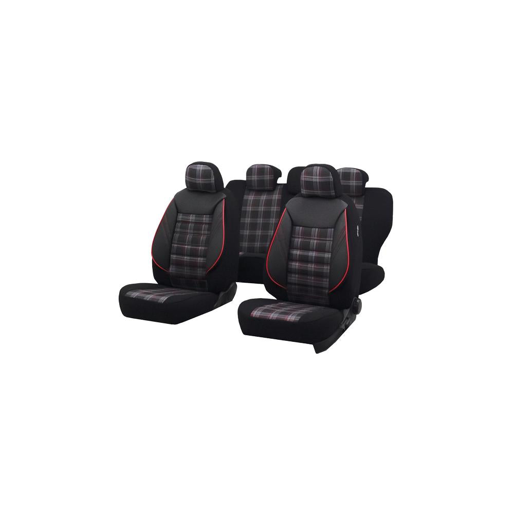 Set huse scaun sport negru-rosu Umbrella 05163
