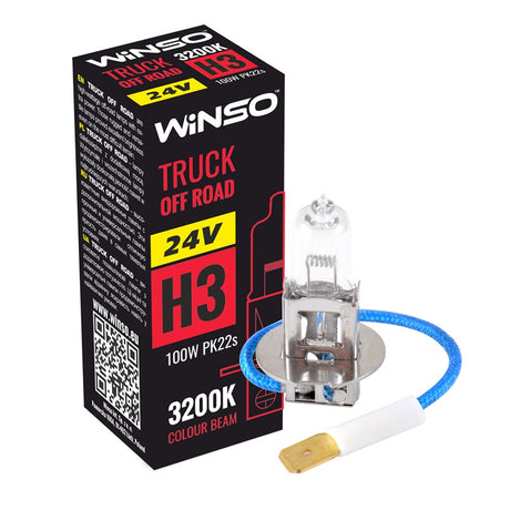 Bec Halogen Winso Truck Off-Road H3, 24V, 100W PK22s ● 3200K 724310