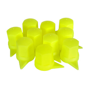 Set 10 bucati capac plastic pentru prezon roata cu indicator 33 mm neon galben 54.5 mm Mega Drive NW33 Z/Y/NEON WS