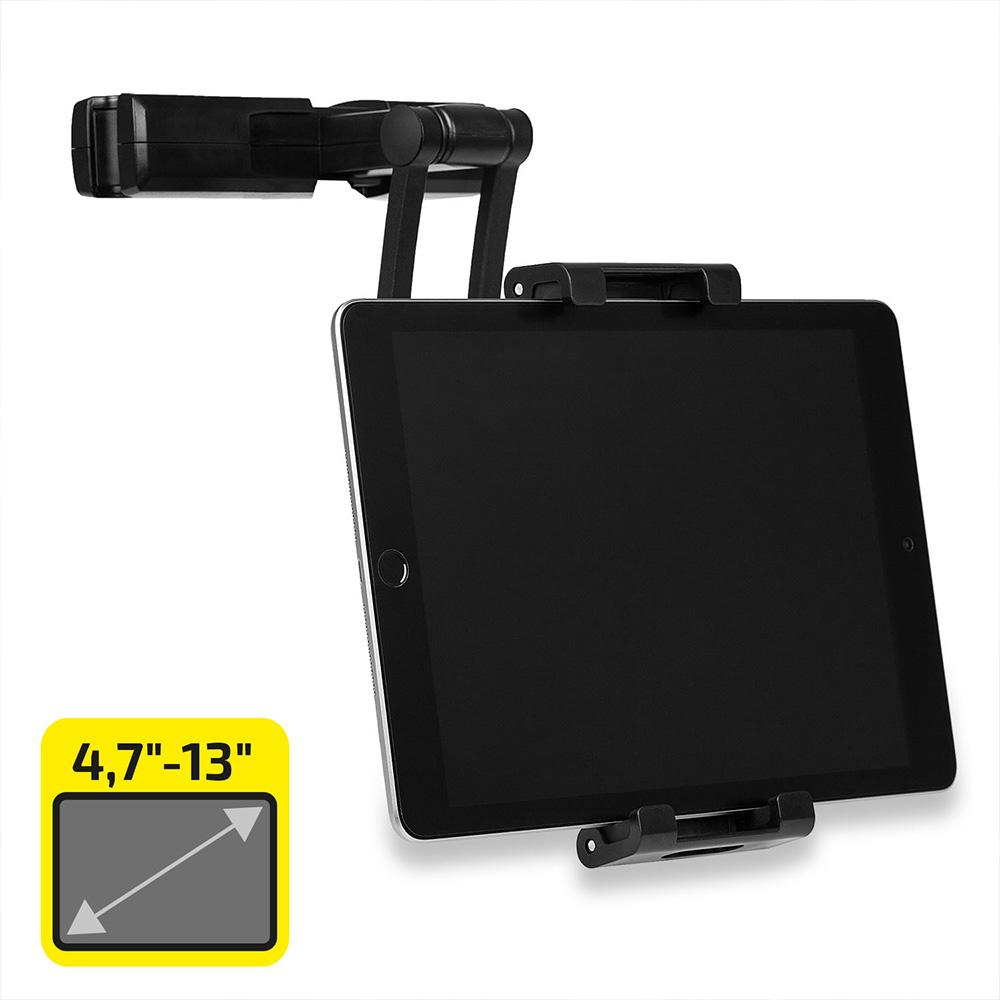 Suport auto flexibil premium pentru tableta cu prindere in tetiera Heyner 511870