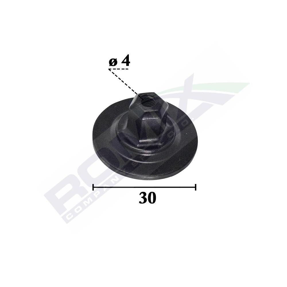 Piulita fixare elemente capota pentru grup vag 4X30MM negru - set 10 buc Romix C70543