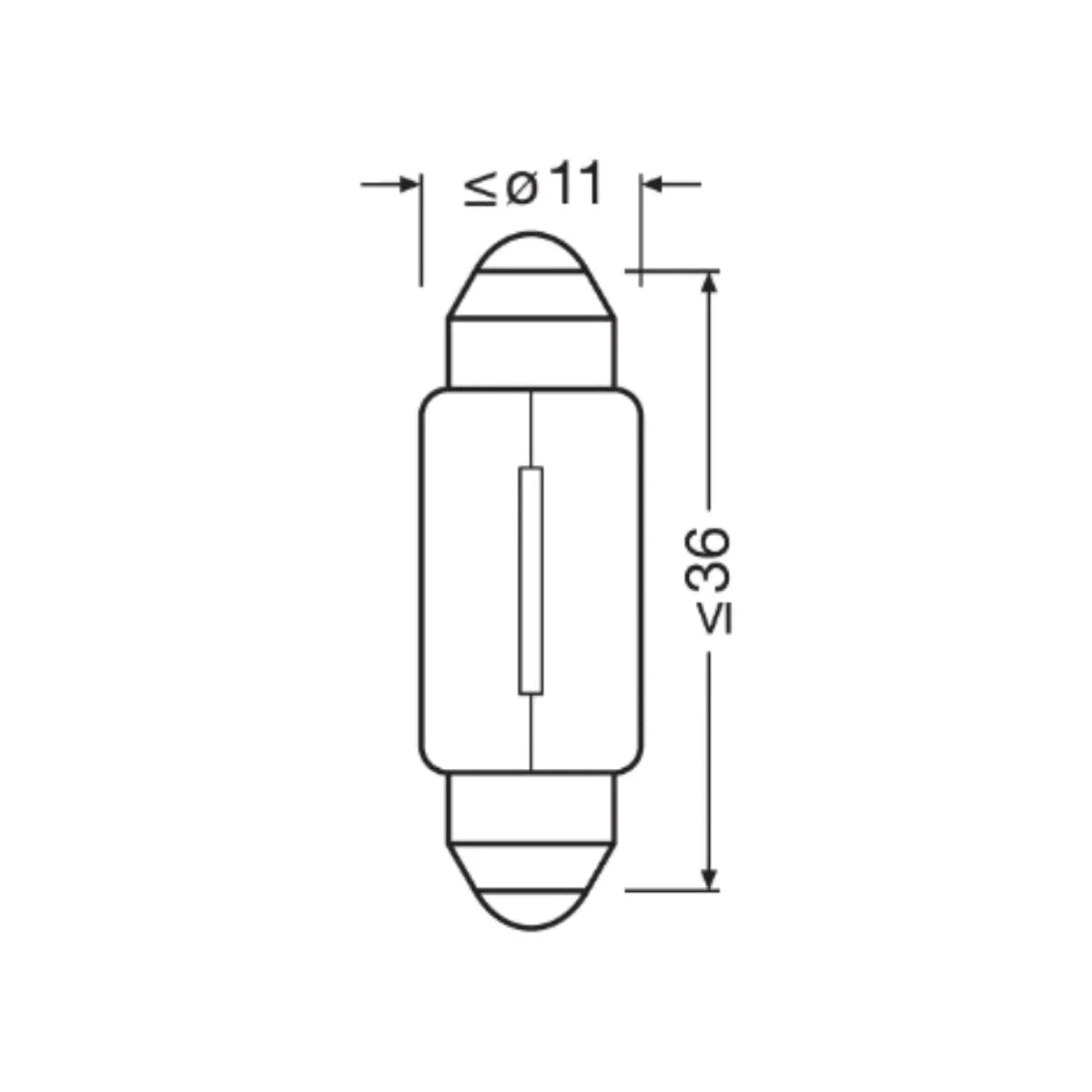 Bec 12v c5w original set 10 buc osram