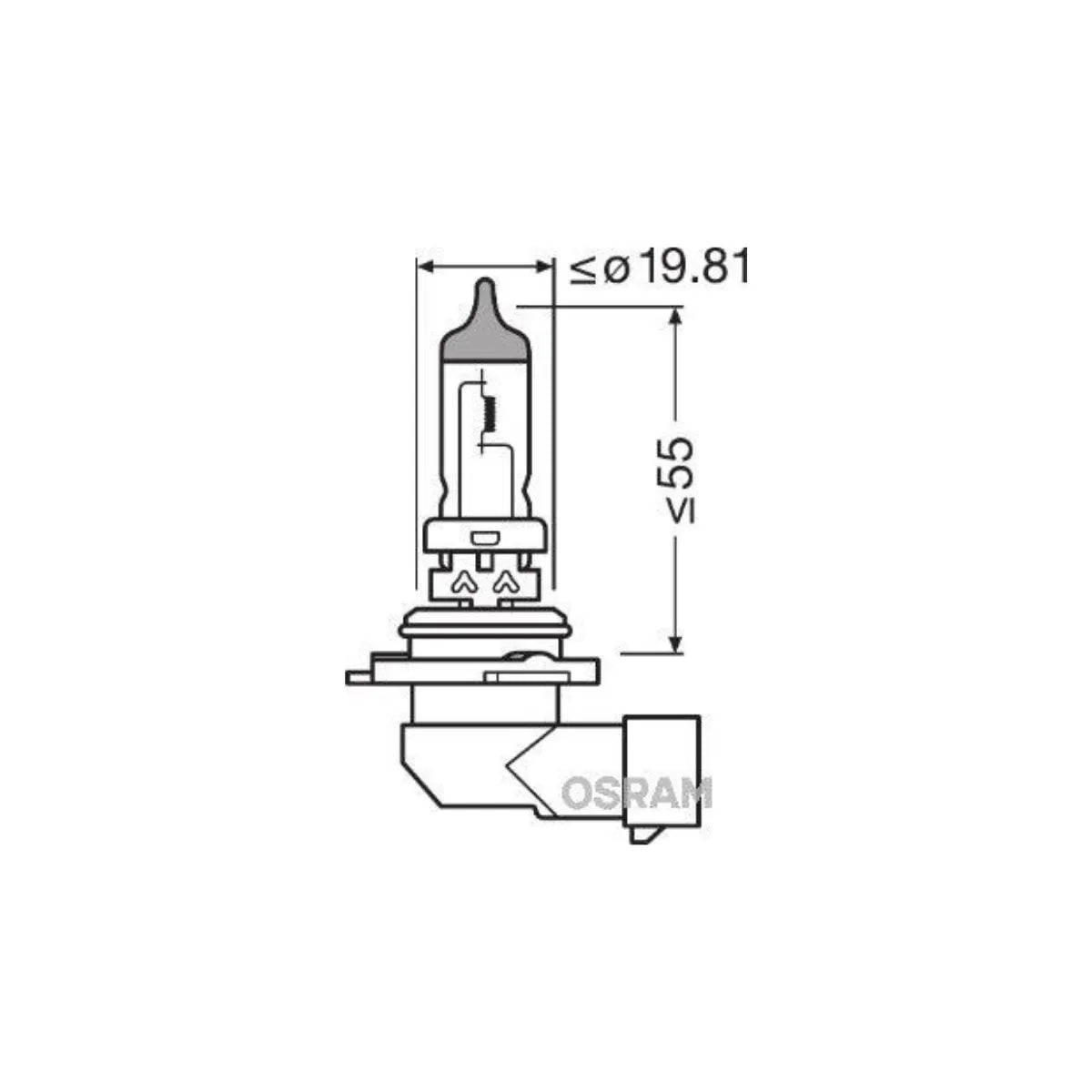 Bec 12v hb4 51 w original osram 9006