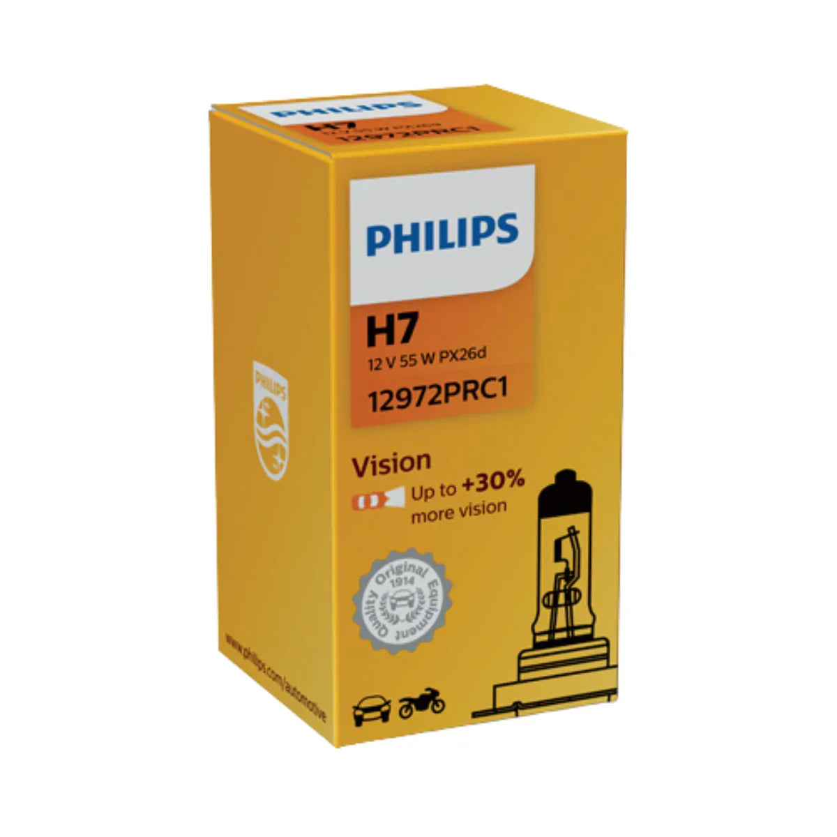 Bec far h7 55w 12v vision (cutie) philips