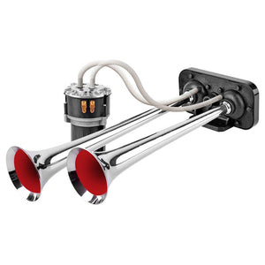 Claxon camion crom cu 2 goarne, melodic, 24V 1A cu compresor Seger 85KH24.000.02K