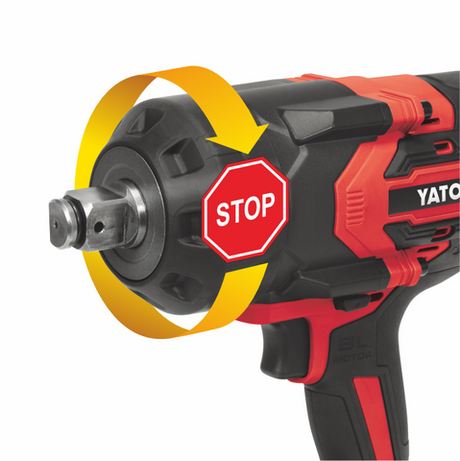 Pistol de impact 18v 3/4'' 2400nm, 1x6ah Yato YT828073 – imagine 2