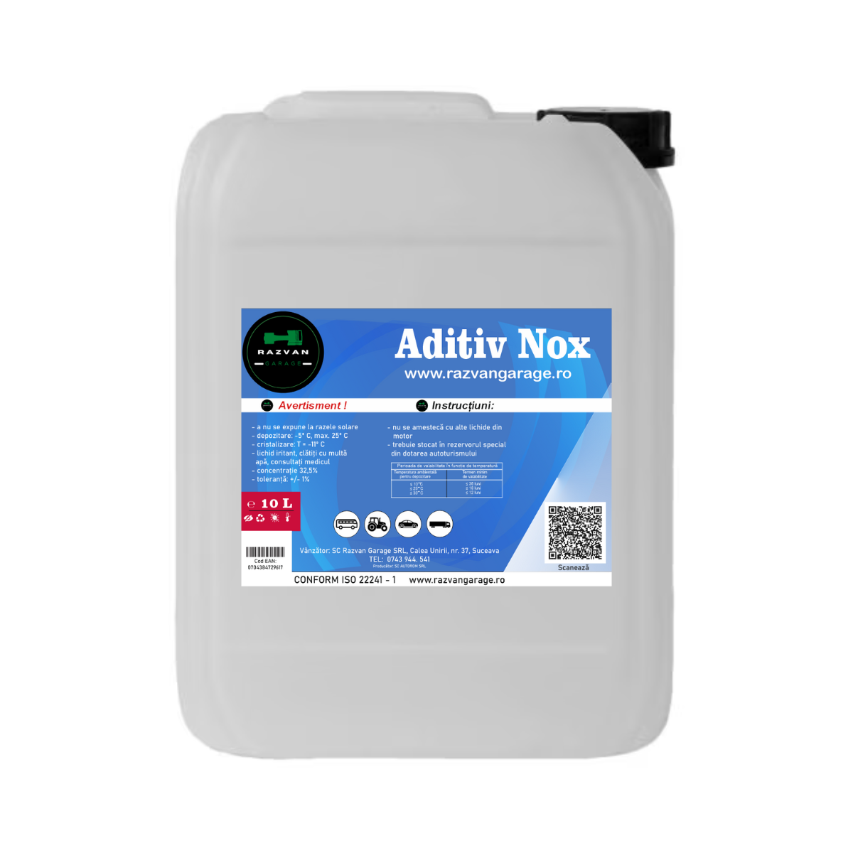 Aditiv adblue reducere NOxe 10L cu palnie motoare diesel cu SCR DPF