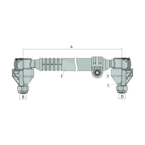 Schita dimensiuni Bieleta directie pe o parte reglabil GRANIT 38710900