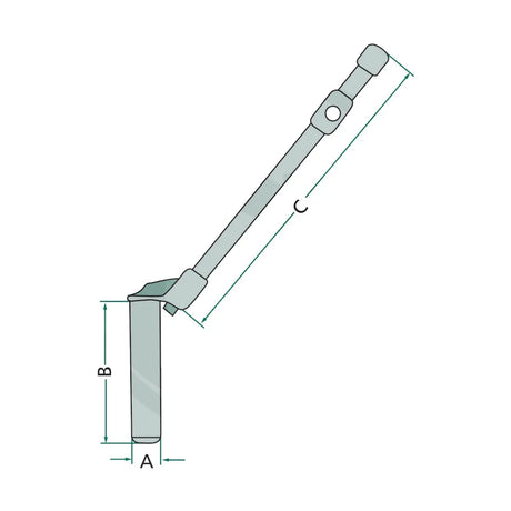 Schita dimensiuni Bolt cu cupla drept GRANIT 20013082