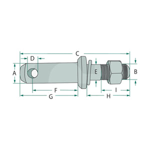 Schita dimensiuni Bolt tirant inferior cat 2 GRANIT 20013000