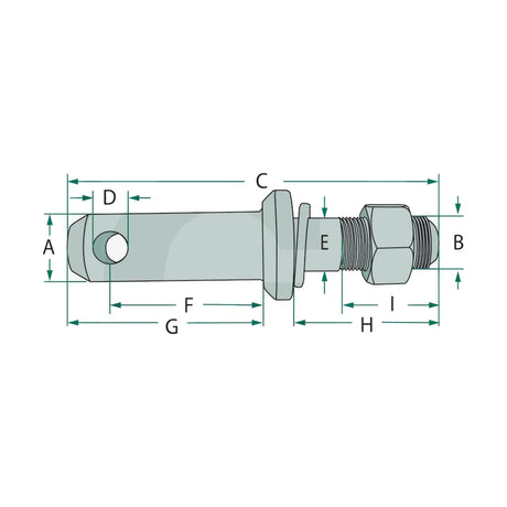 Schita dimensiuni Bolt tirant inferior cat 2 GRANIT 20013000