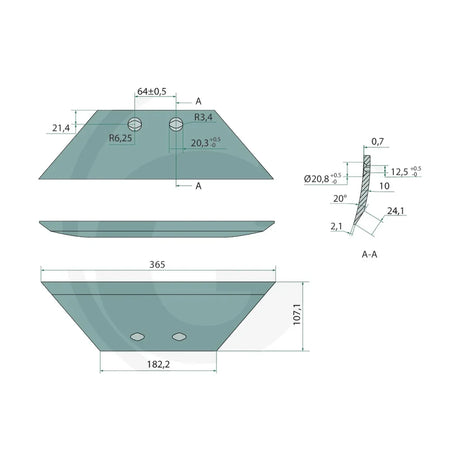 Schita dimensiuni Brazdar depunator ingrasamant dreapta si stanga GRANIT 56028 631112