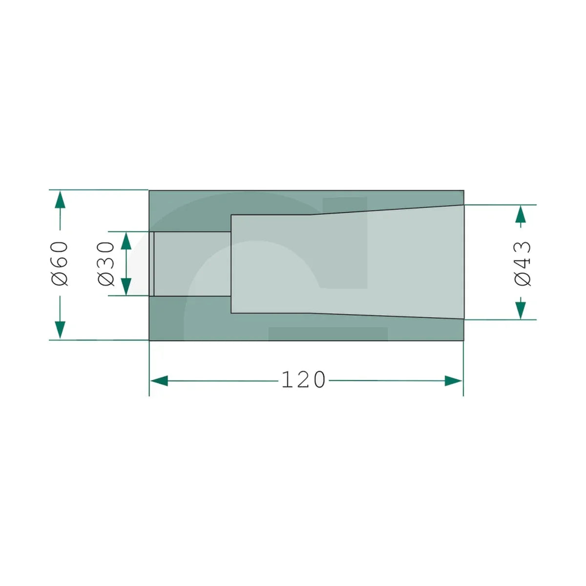 Schita dimensiuni Bucsa de sudura ptr dinte cu filet M28 compatibila Saphir GRANIT 4301204301