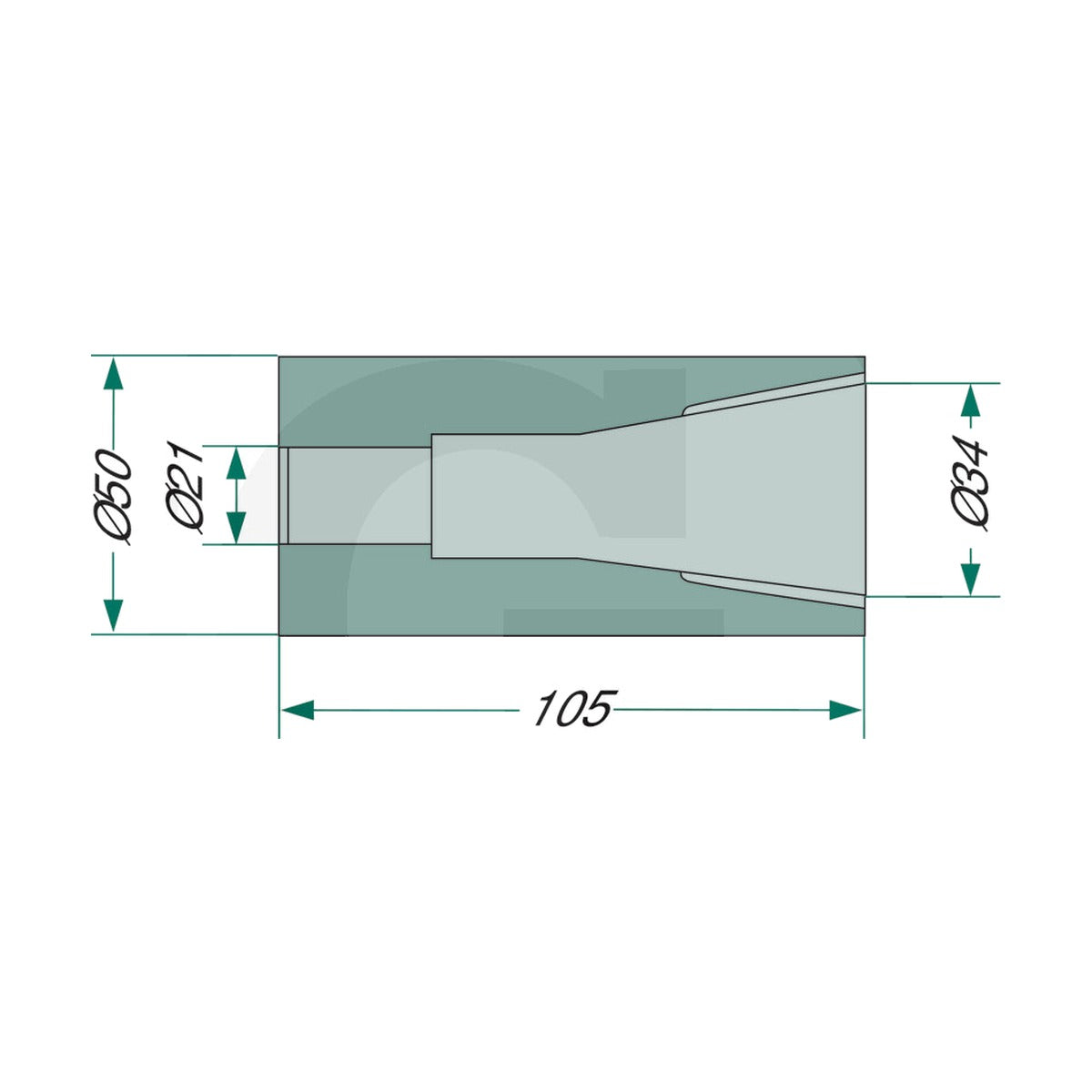 Schita dimensiuni Bucsa de sudura ptr. dinti cu siguranta la rasucire GRANIT 4301053400