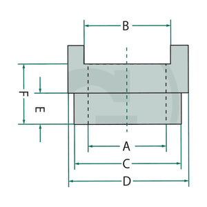 Schita dimensiuni Bucsa suport arc, cu canelura, pentru E 3 GRANIT 2202638421