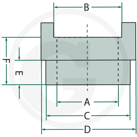 Bucsa suport arc, cu canelura, pentru E 5