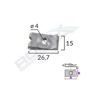 Clips metalic fixare universal set 10 buc Romix 16037 – imagine 2