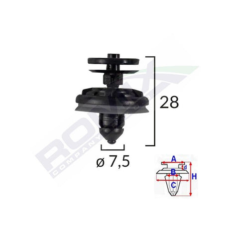 Clips tapiterie pentru Audi Q7/VW caddy set 5 buc Romix C40723