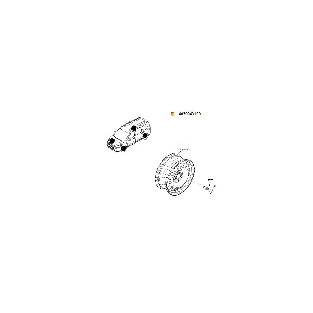 Janta tabla 15`` 6JX15 4X100 ET40 lodgy/dokker Renault 403004319R