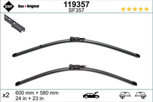 Set lamela stergator SWF Wiper FB OE LHD 600/580 mm 119357