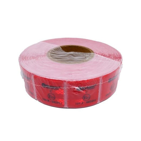 Banda reflectorizanta discontinua, prelata rosie 5x5 cm 50 m omologata ECE Runkit RKBR04