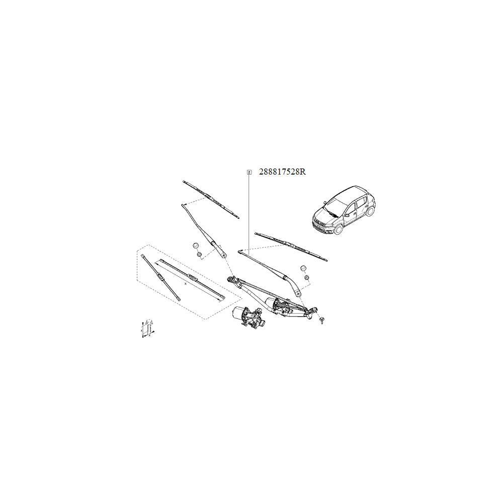 Brat stergator sofer Renault 288817528R
