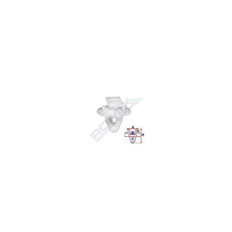 Clips tapiterie pentru Fiat - alb set 25 buc Romix 11012