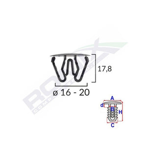 Clips universal negru set 10 buc Romix 10141