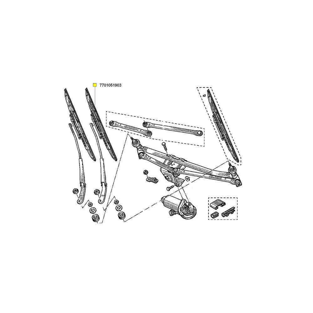 Stergator parbriz 600 mm Renault 7701051903