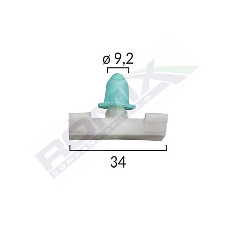 Clips fixare elemente exterioare pentru bmw/fiat 9.2X34MM - alb set 10 buc Romix C10019