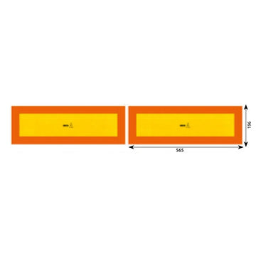 Set 2 autocolante reflectorizante 565X196 mm Hico TWY025