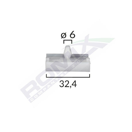 Clips praguri Bmw 6X24MM - gri set 10 buc Romix C30110