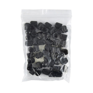 Set 50 buc Capace negre din plastic pentru ventil JBM 11905