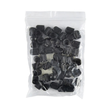 Set 50 buc Capace negre din plastic pentru ventil JBM 11905