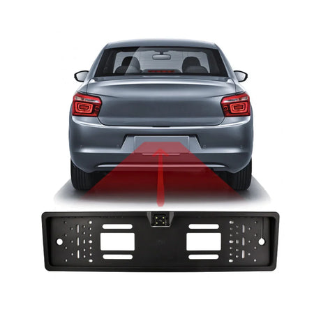 Camera marsarier Carguard pe suport numar inmatriculare 170° 12V