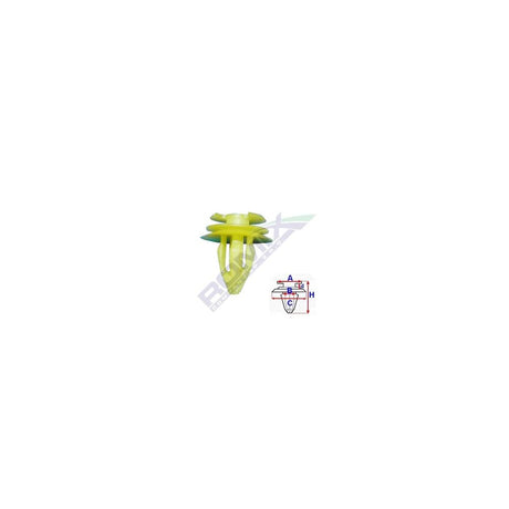 Clips tapiterie pentru Bmw 7.6X21.5MM - galben set 10 buc Romix C10103