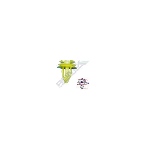 Clips tapiterie pentru Bmw 7.6X21.5MM - galben set 10 buc Romix C10103 – imagine 2