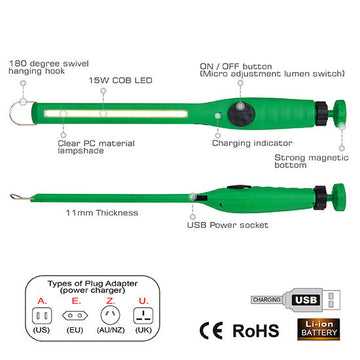 Lanterna LED slim Toptul JJAT0515E