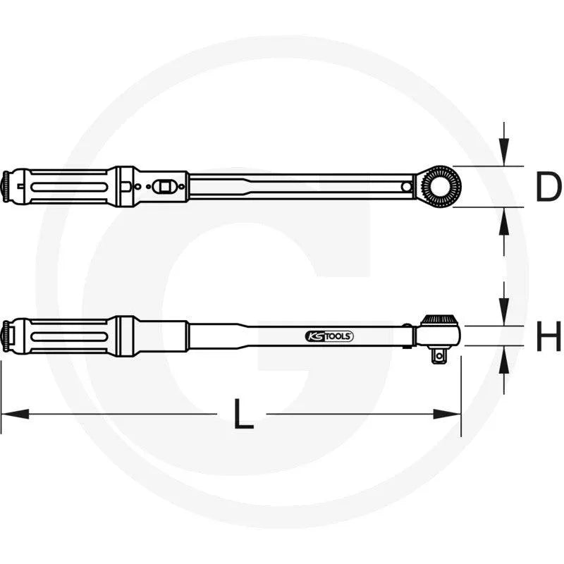Cheie dinamometrica cu clichet, 5-25Nm 1/4” ERGOTORQUE®precision