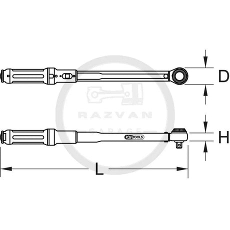 Cheie dinamometrica cu clichet, 60-320Nm