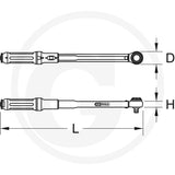 Cheie dinamometrica cu clichet KS Tools