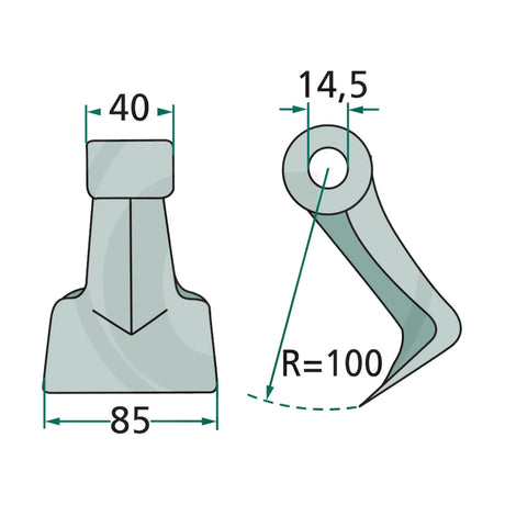 Schita dimensiuni Ciocan batator GRANIT 18063-M-37-14