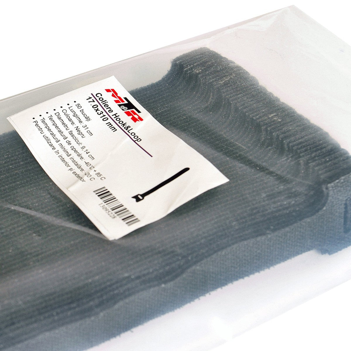 Cleme pentru cabluri negre 17x310mm 50 buc MTR LHVT2330012B – imagine 3